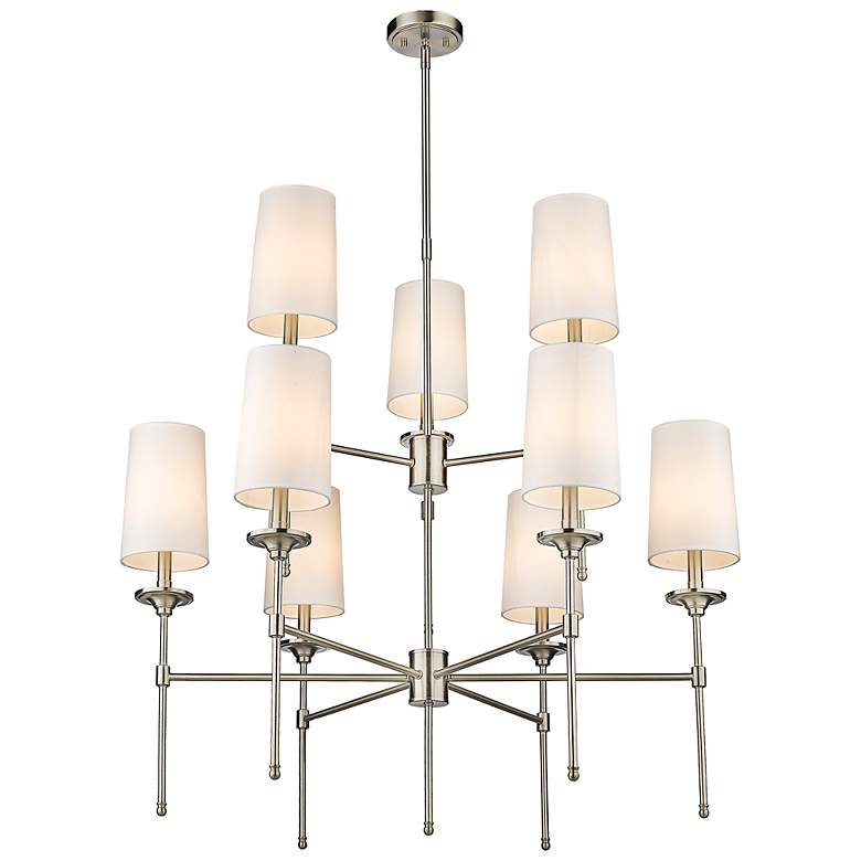 Image 5 Emily 38" Wide Brushed Nickel 9-Light Chandelier more views