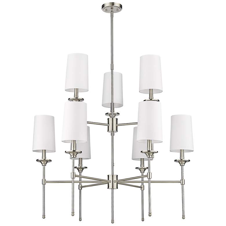 Image 7 Emily 38" Wide Brushed Nickel 9-Light Chandelier more views