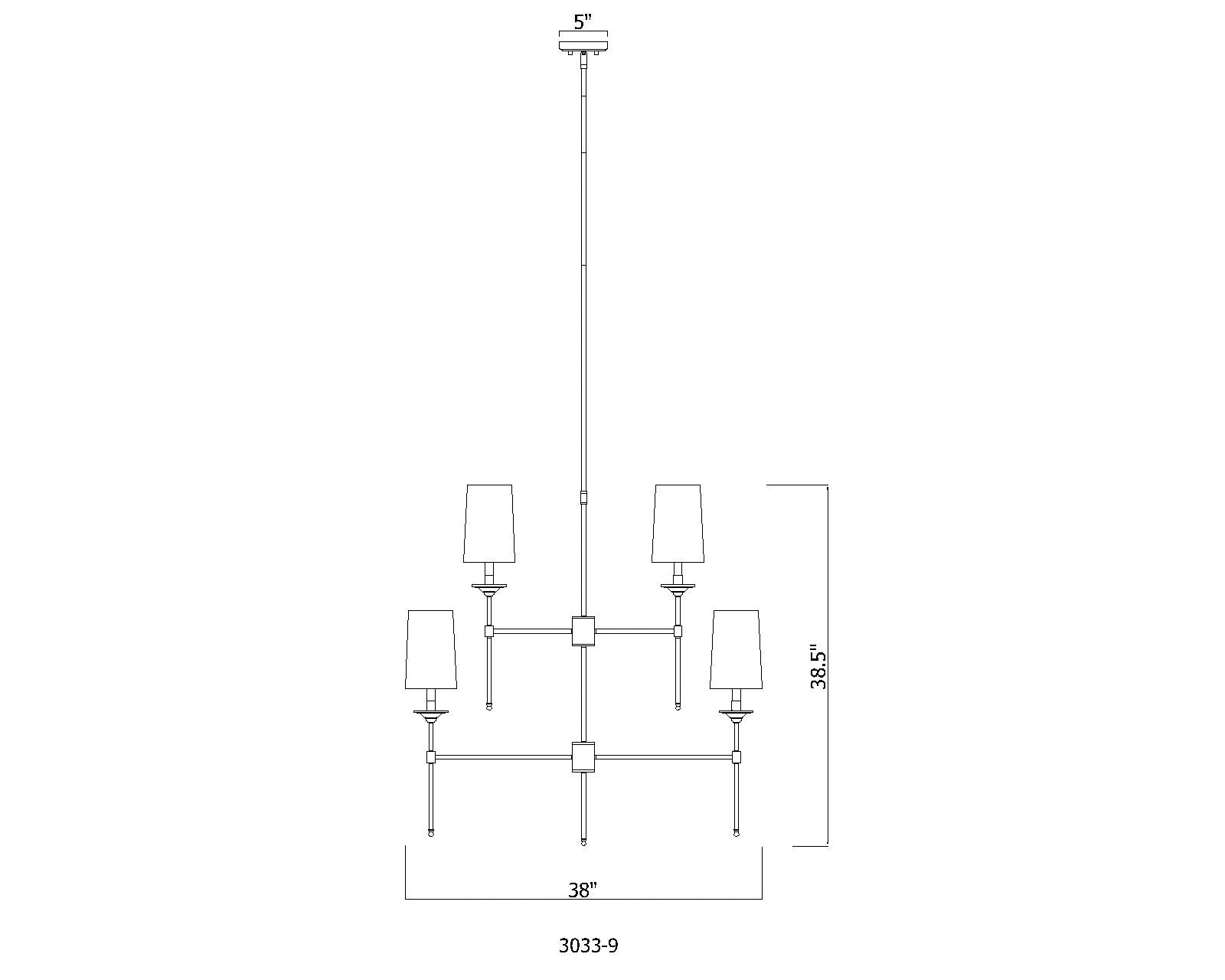 Emily 38" Wide Brushed Nickel 9-Light Chandelier