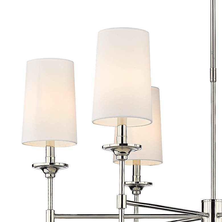 Image 4 Emily 38" Wide Polished Nickel 6-Light Chandelier more views