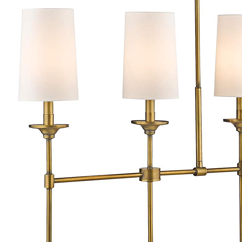 Image 4 Emily 51" Wide Rubbed Brass Steel 5-Light Linear Pendant more views