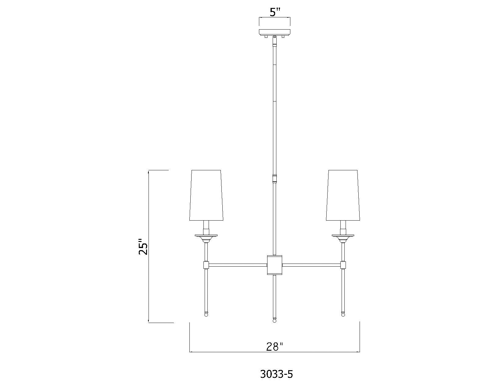 Emily by Z-Lite Brushed Nickel 28 inch 5 Light Chandelier