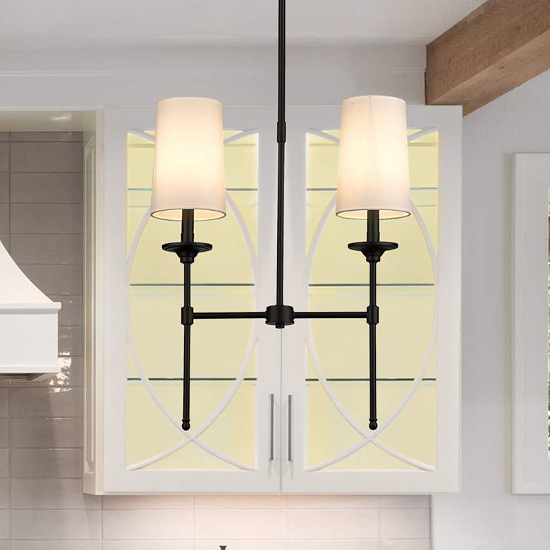 Image 1 Emily by Z-Lite Matte Black 2 Light Island Pendant