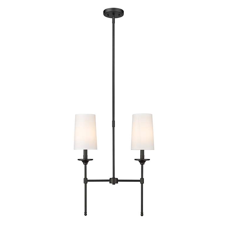Image 5 Emily by Z-Lite Matte Black 2 Light Island Pendant more views