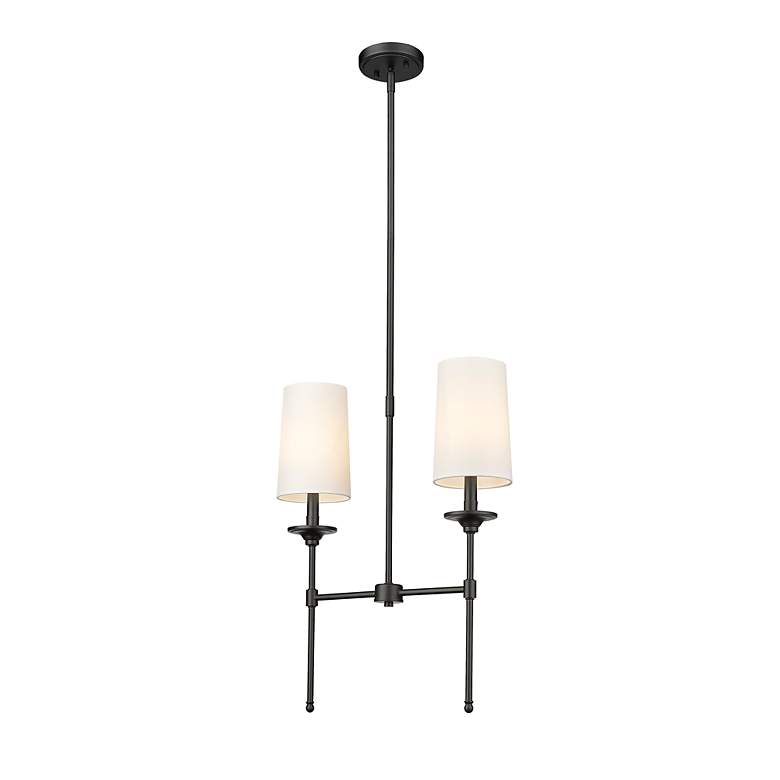 Image 6 Emily by Z-Lite Matte Black 2 Light Island Pendant more views
