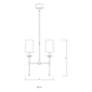 Emily by Z-Lite Matte Black 2 Light Island Pendant