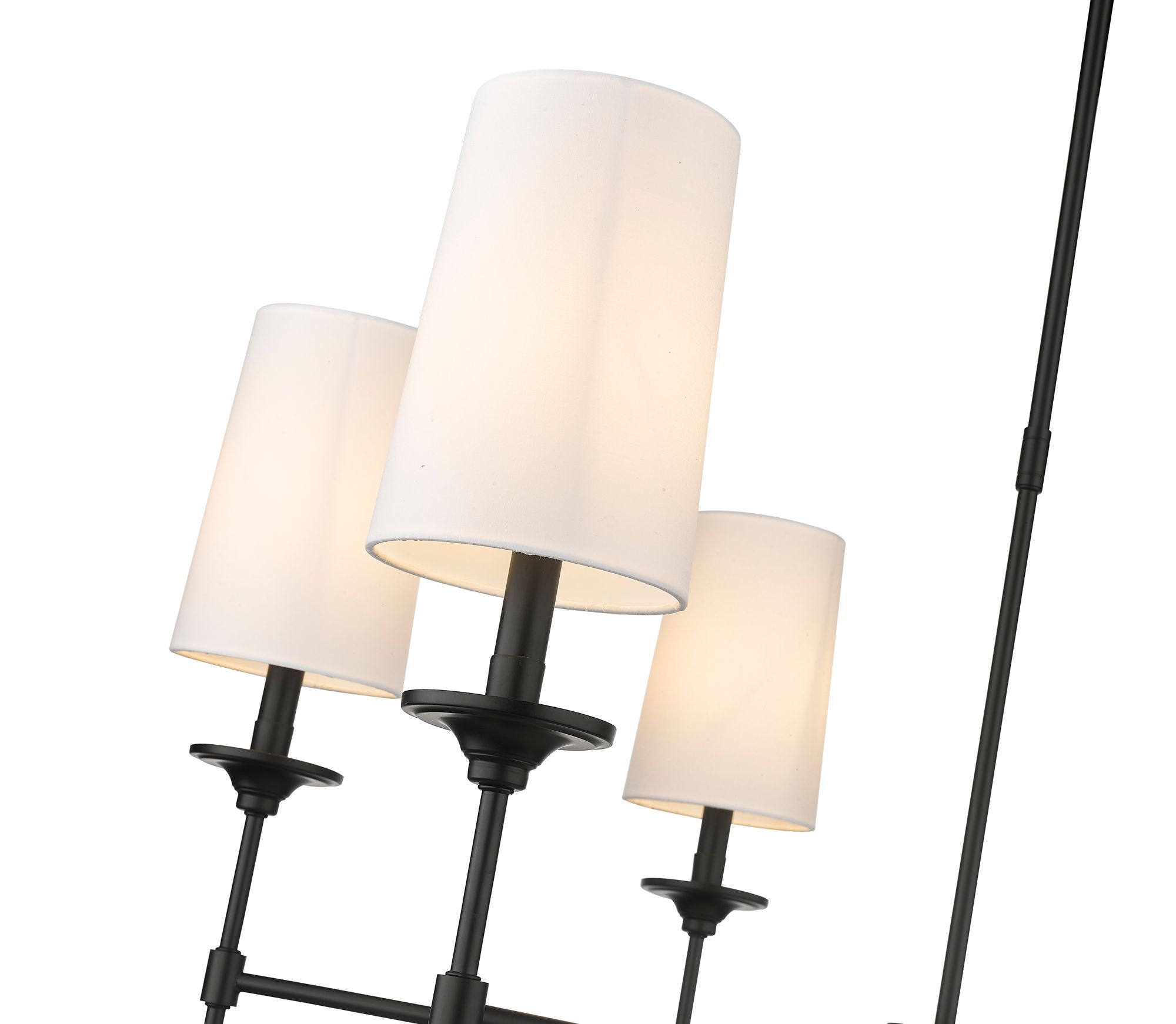 Image 6 Emily by Z-Lite Matte Black 38 inch 6 Light Chandelier more views