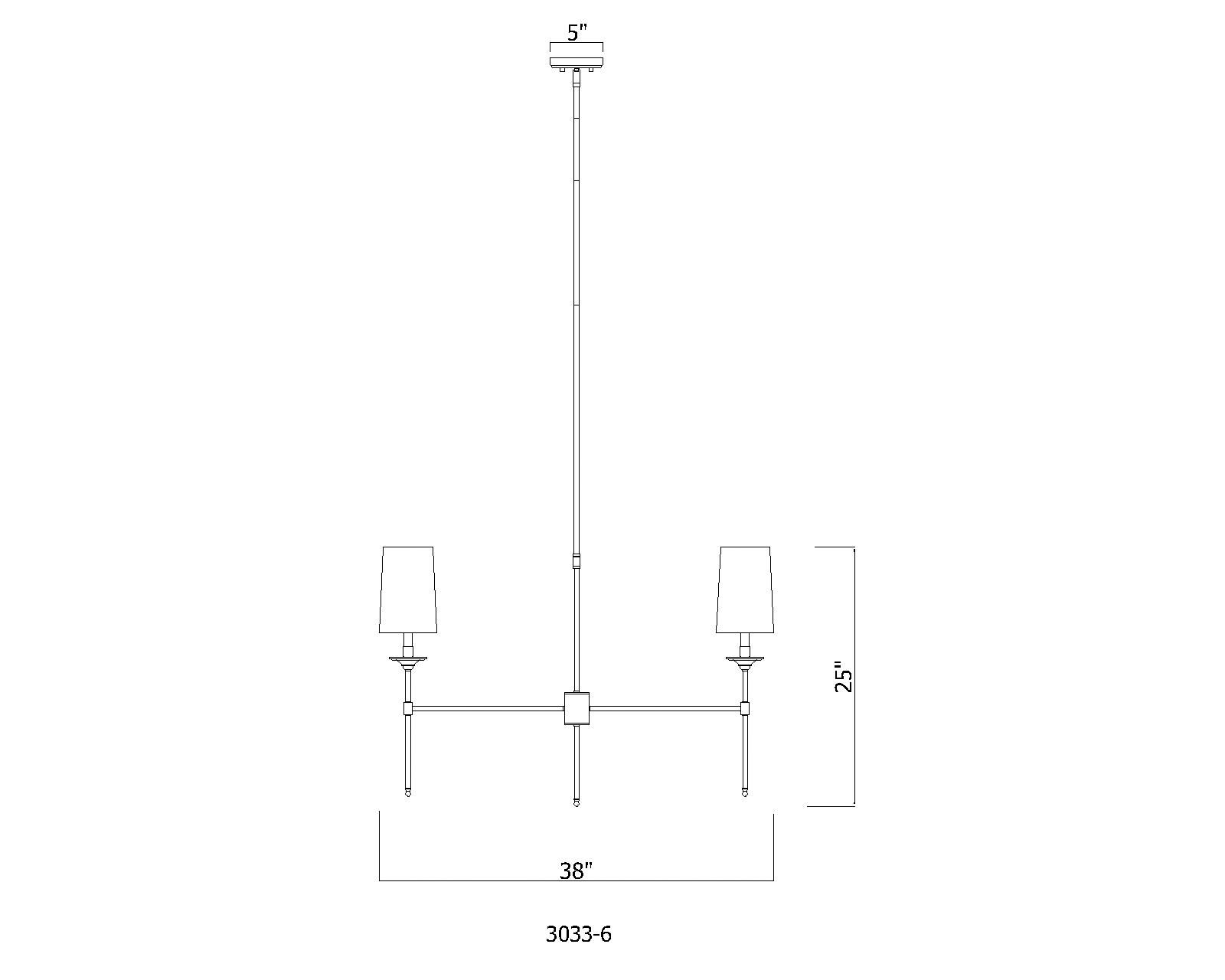 Emily by Z-Lite Matte Black 38 inch 6 Light Chandelier