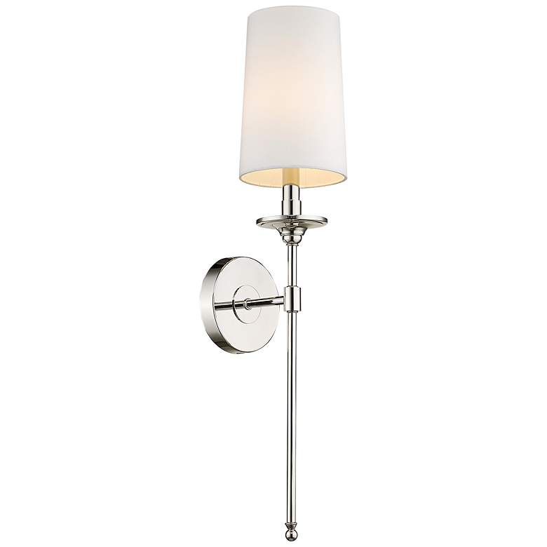 Image 1 Emily by Z-Lite Polished Nickel 1 Light Wall Sconce