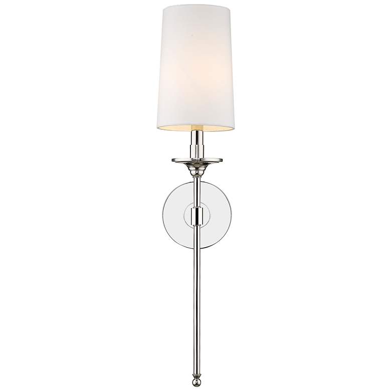Image 5 Emily by Z-Lite Polished Nickel 1 Light Wall Sconce more views