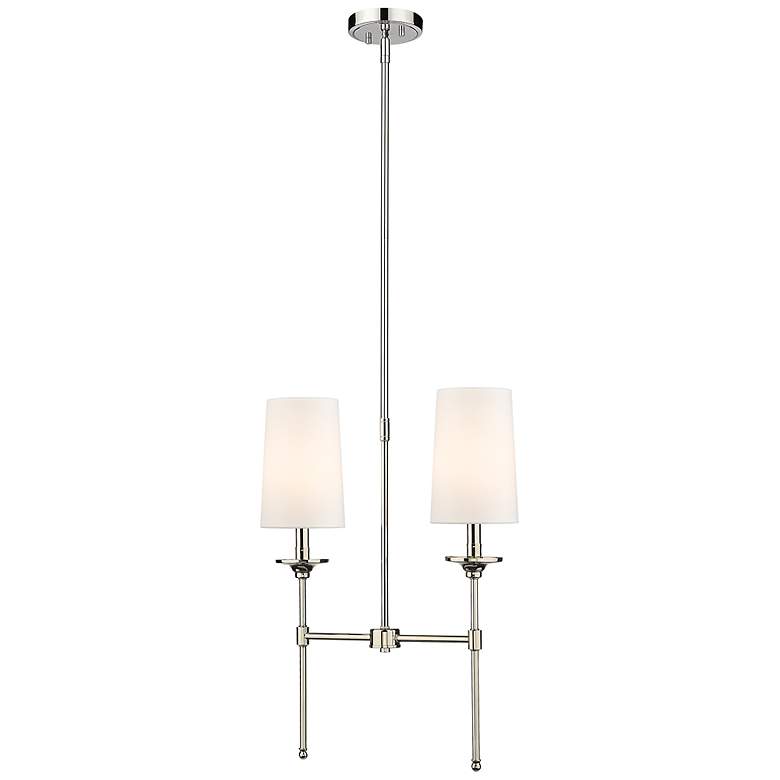 Image 2 Emily by Z-Lite Polished Nickel 2 Light Island Pendant