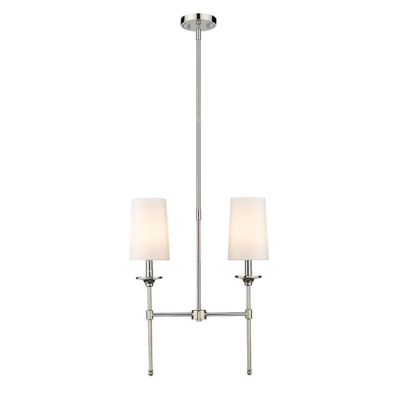 Image 5 Emily by Z-Lite Polished Nickel 2 Light Island Pendant more views