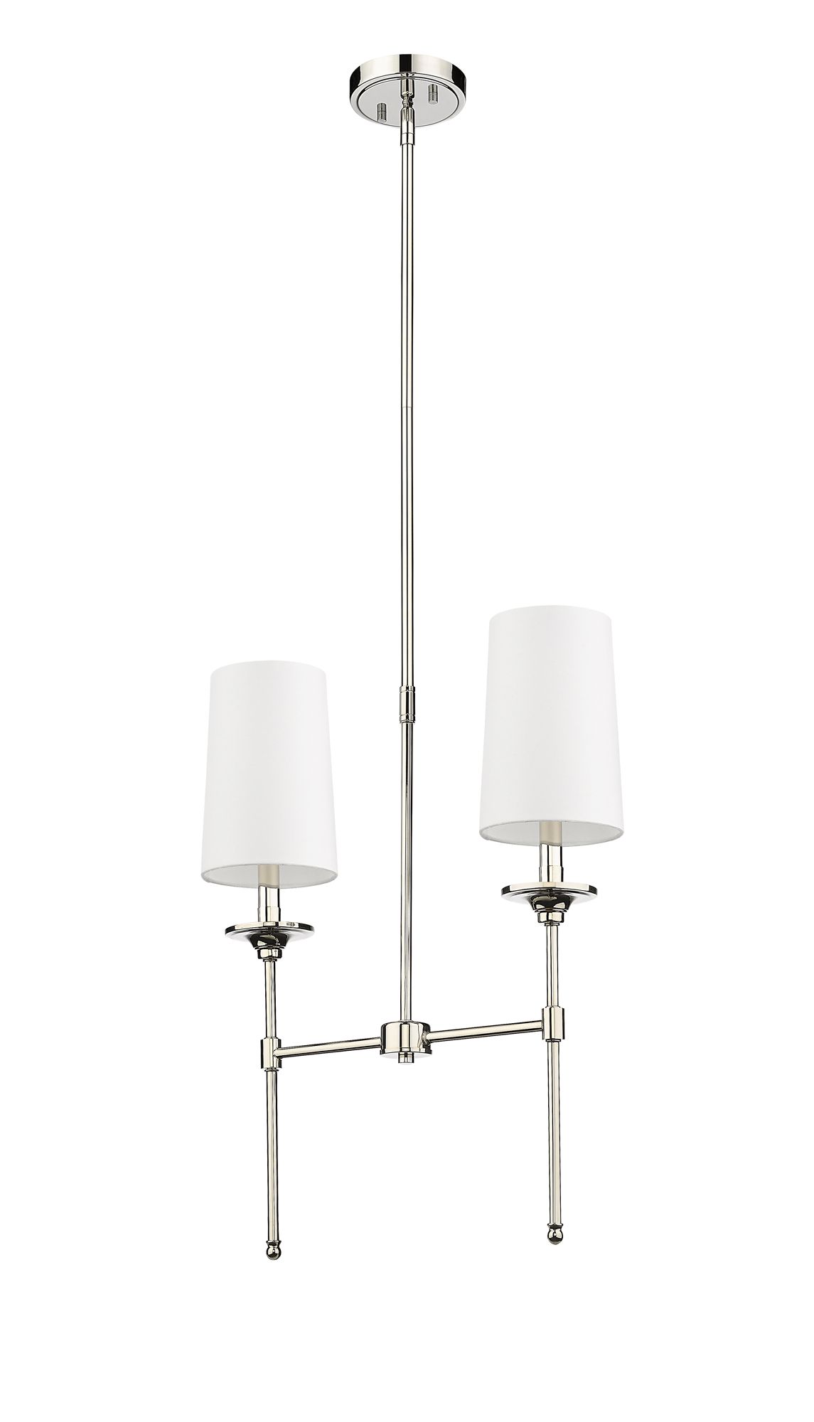 Emily by Z-Lite Polished Nickel 2 Light Island Pendant