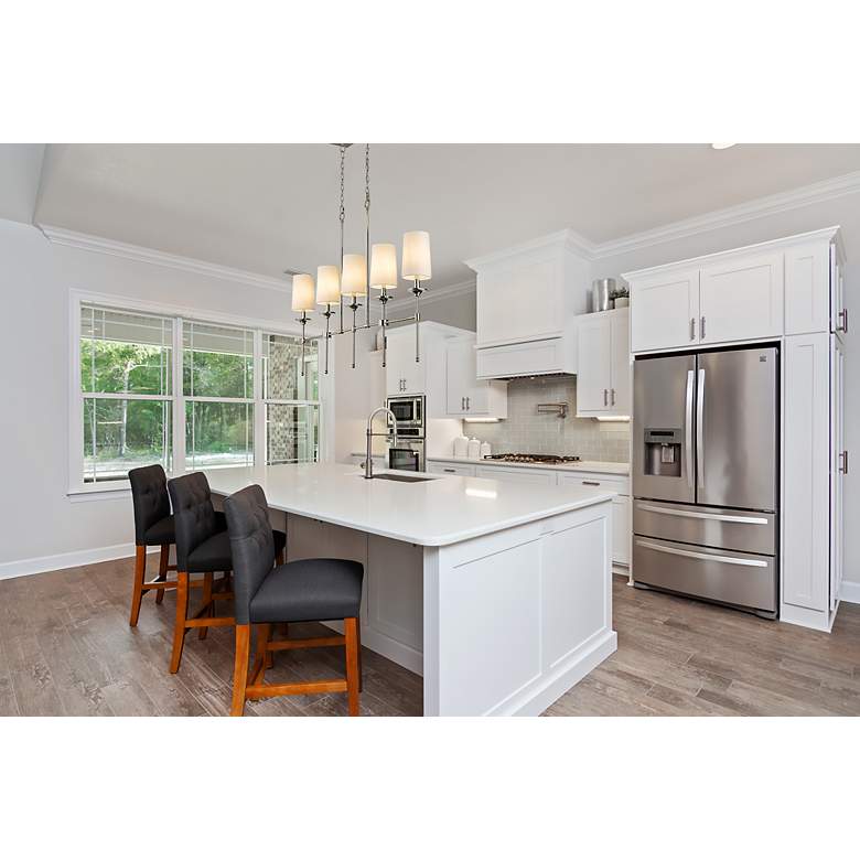 Image 3 Emily by Z-Lite Polished Nickel 5 Light Island Pendant more views