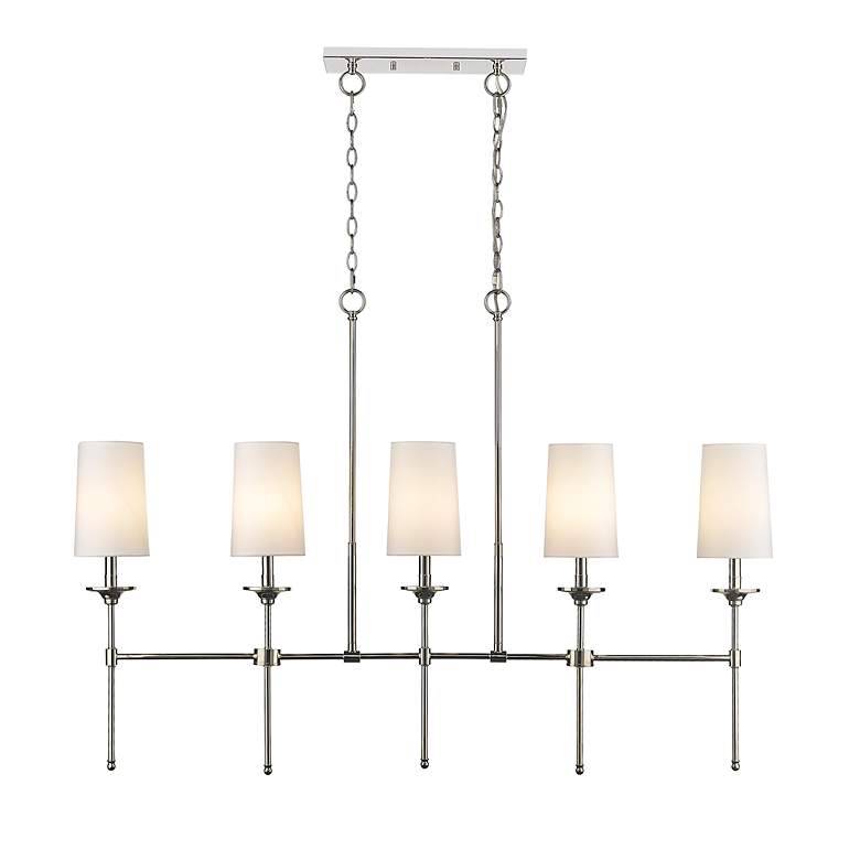 Image 5 Emily by Z-Lite Polished Nickel 5 Light Island Pendant more views