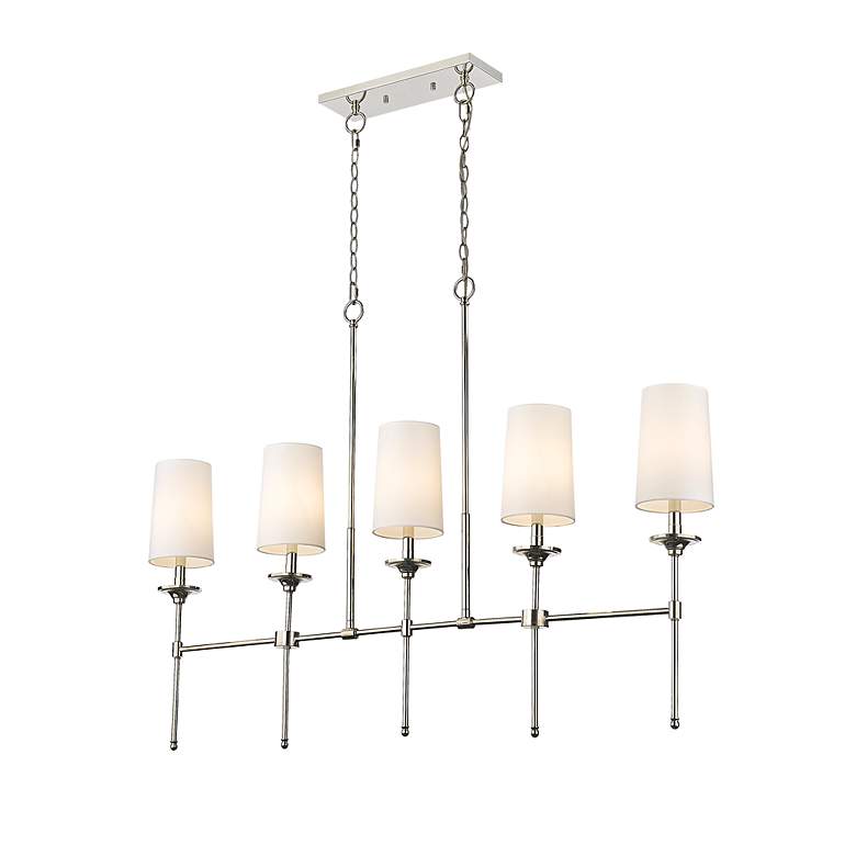 Image 6 Emily by Z-Lite Polished Nickel 5 Light Island Pendant more views