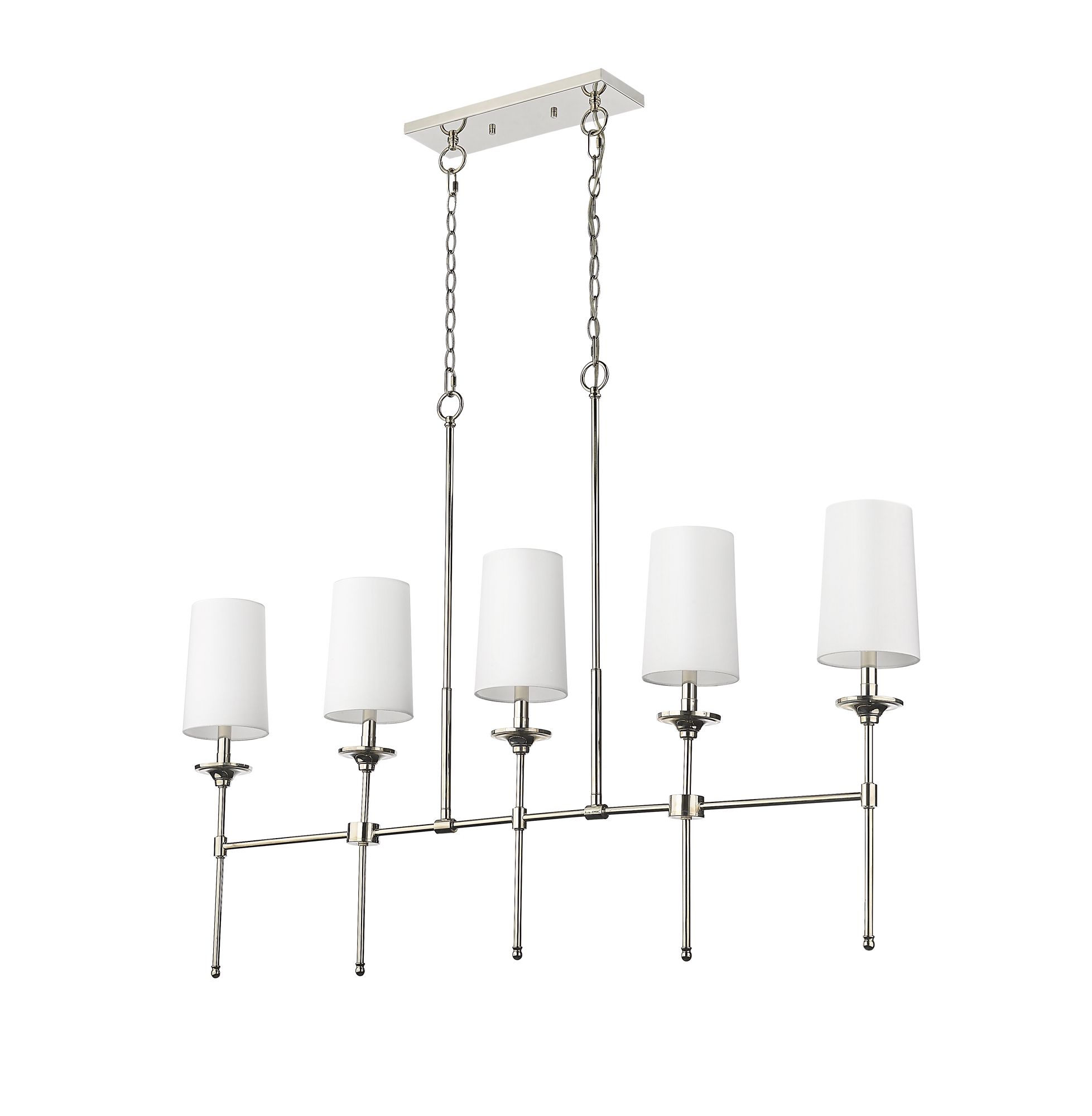 Emily by Z-Lite Polished Nickel 5 Light Island Pendant