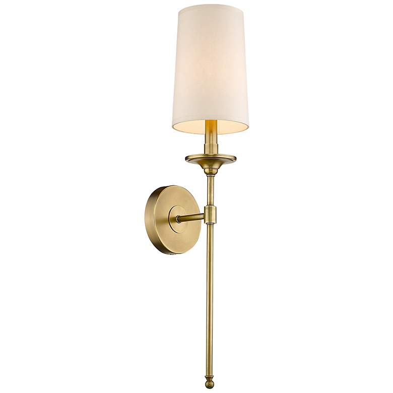 Image 1 Emily by Z-Lite Rubbed Brass 1 Light Wall Sconce
