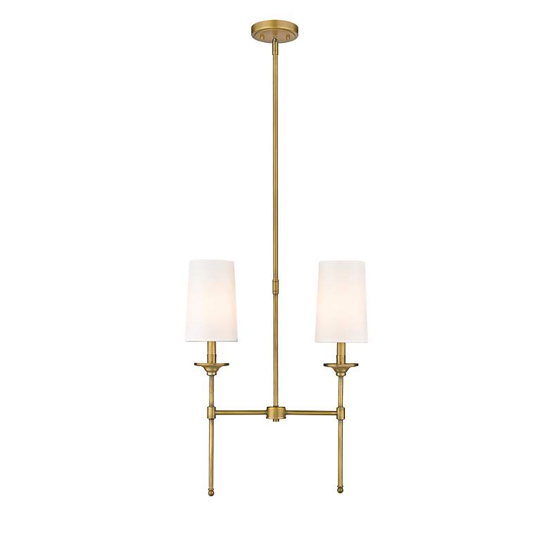 Image 5 Emily by Z-Lite Rubbed Brass 2 Light Island Pendant more views