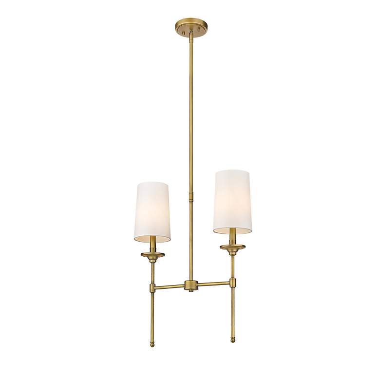 Image 6 Emily by Z-Lite Rubbed Brass 2 Light Island Pendant more views