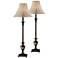 Emily Crackle Bronze Buffet Lamps Set of 2