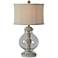 Emily Distressed Blue with Clear Glass Table Lamp