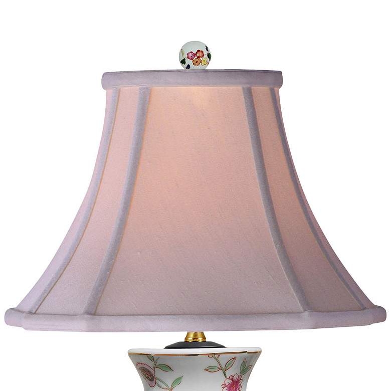 Image 3 Emily Floral Vine 21 inch Multi-Color Porcelain Vase Accent Table Lamp more views