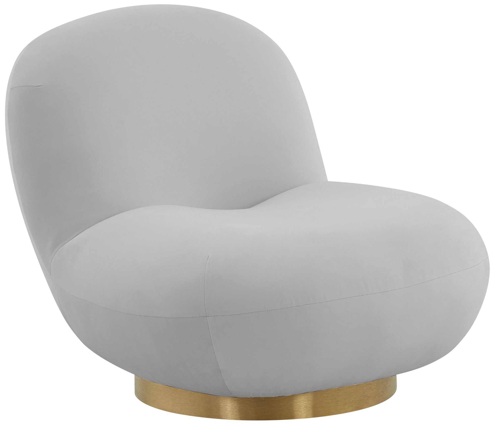 Velvet grey swivel online chair