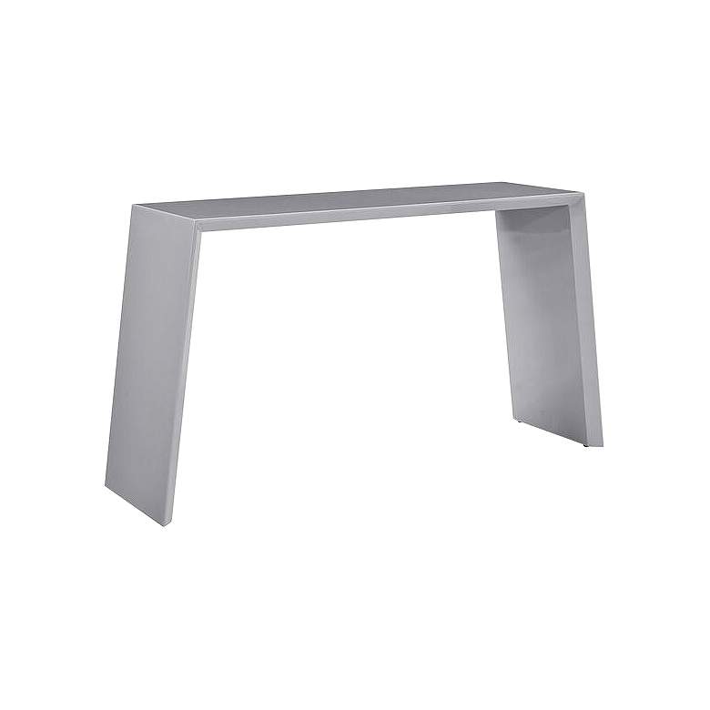 Image 1 Emily High-Gloss Gray Lacquer Console Table