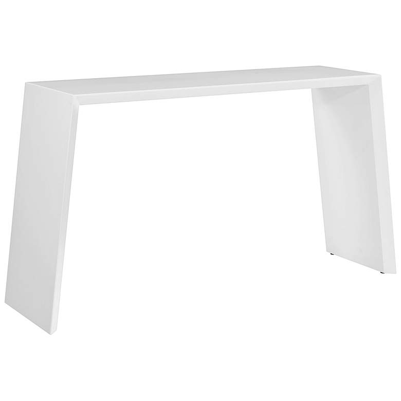 Image 1 Emily High-Gloss White Lacquer Console Table