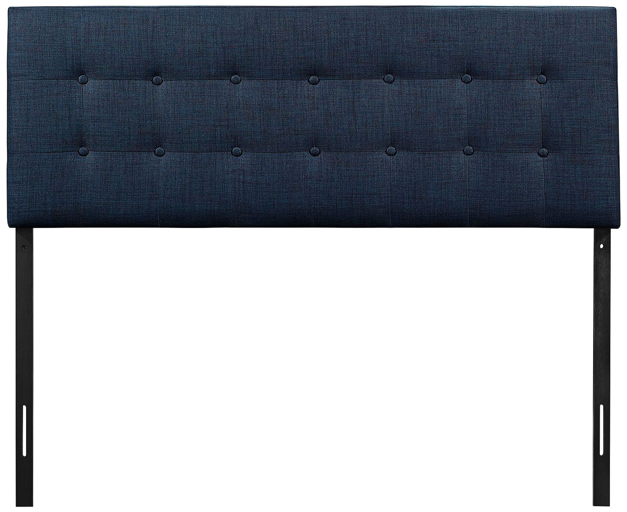 Thumbnail2 of Emily Navy Button-Tufted Twin Fabric Headboard more views