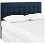Thumbnail3 of Emily Navy Button-Tufted Twin Fabric Headboard more views