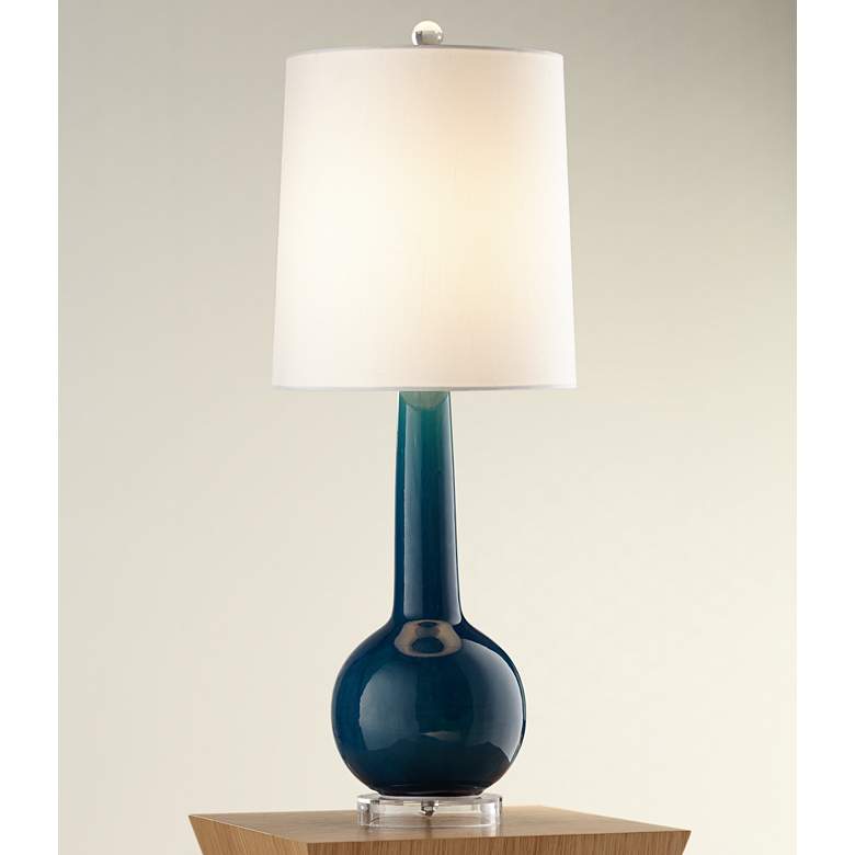 Emily Teal Blue Ceramic Table Lamp