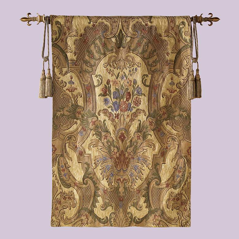Image 1 Eminence Fleur-de-lis Gold 70 inch High Wall Tapestry