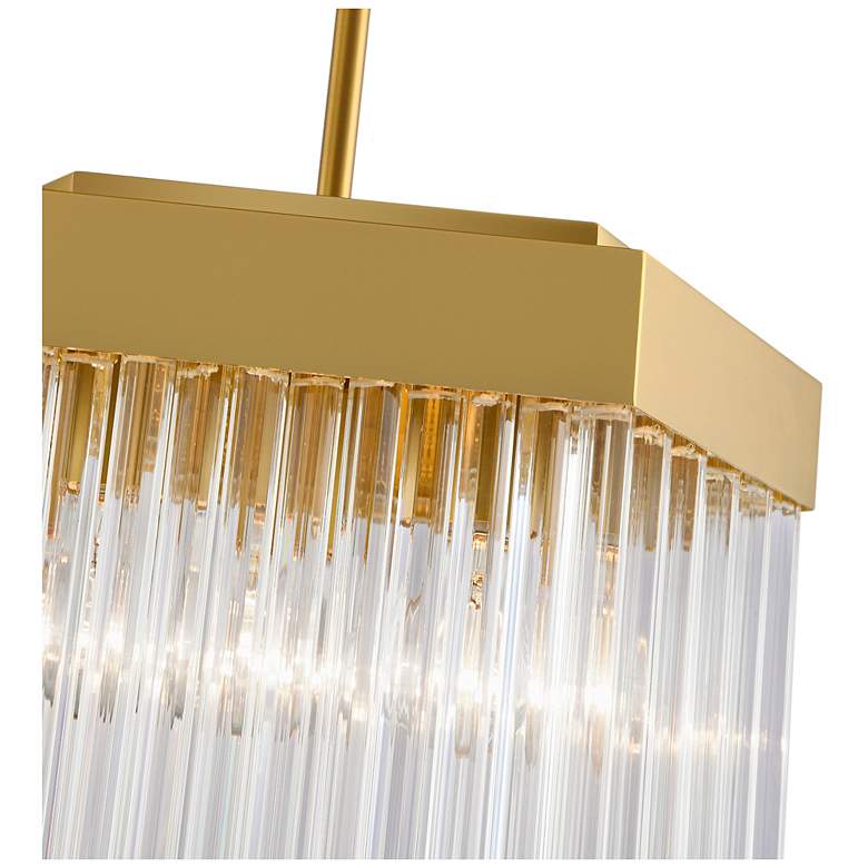 Image 5 Emma 13.87" Wide 3-Light Brushed Brass Pendant w/ Clear Shade more views
