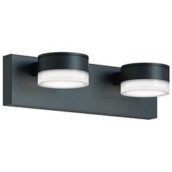 Emma 16" Wide 2 Light Black LED Vanity Light