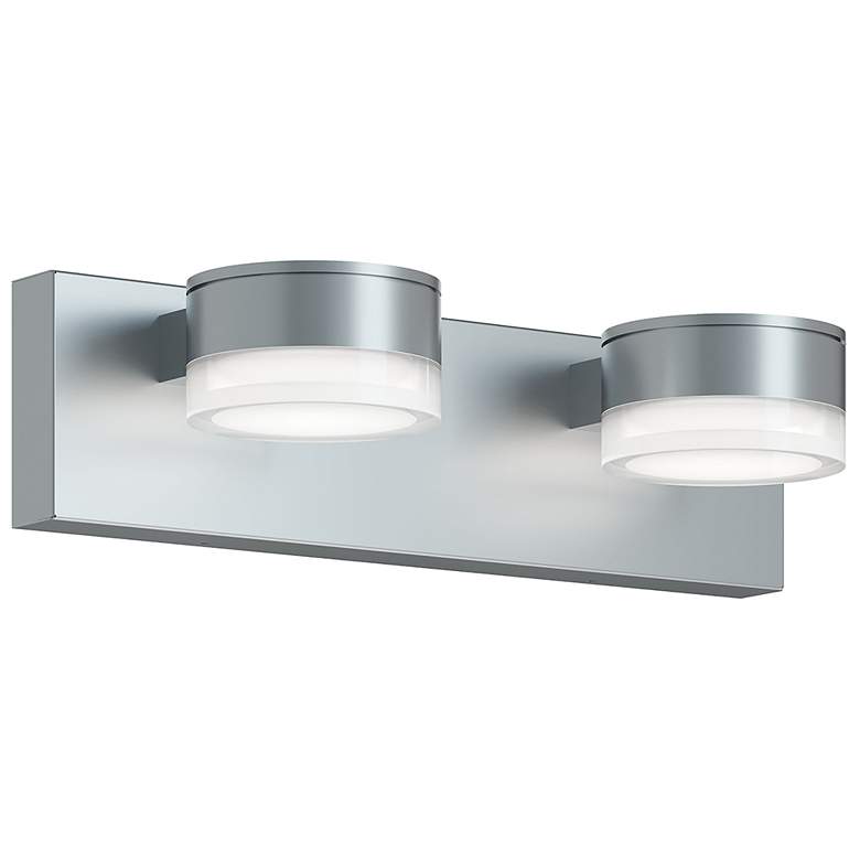 Image 1 Emma 16" Wide 2 Light Satin Nickel LED Vanity Light