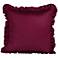 Emma 18" Square Ruffled Purple Throw Pillow