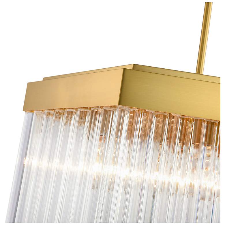 Image 4 Emma 20.9" Wide 7-Light Brushed Brass Chandelier w/ Clear Shade more views