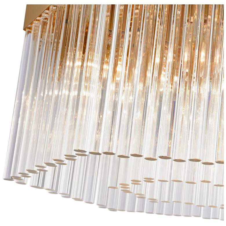 Image 5 Emma 20.9" Wide 7-Light Brushed Brass Chandelier w/ Clear Shade more views