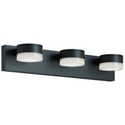 Emma 24" Wide 3 Light Black LED Vanity Light