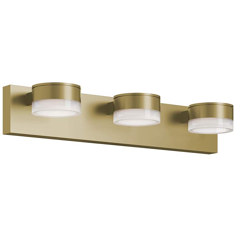 Image 1 Emma 24" Wide 3 Light Light Antique Brass LED Vanity Light