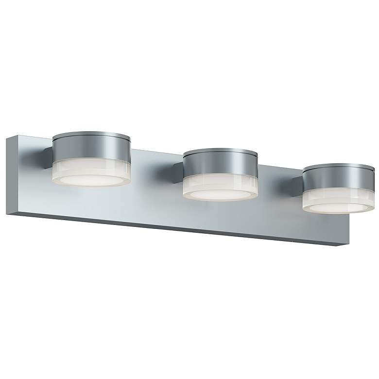 Image 1 Emma 24" Wide 3 Light Satin Nickel LED Vanity Light