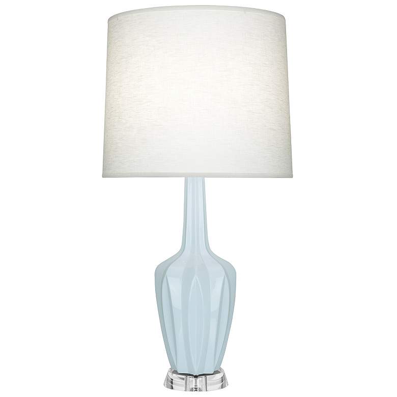 Image 1 Emma 30" High Baby Blue And Polished Nickel Lucite Accent Lamp