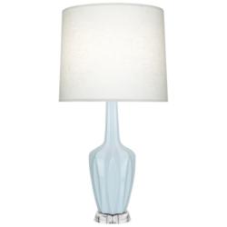 Emma 30" High Baby Blue And Polished Nickel Lucite Accent Lamp