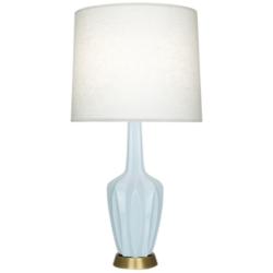Emma 30" High Baby Blue And Warm Brass Accent Lamp