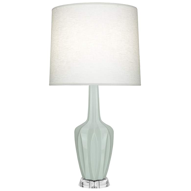 Image 1 Emma 30" High Celadon And Polished Nickel Lucite Accent Lamp