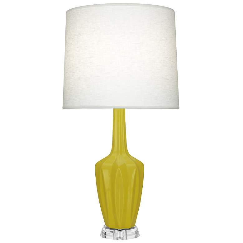 Image 1 Emma 30" High Citron And Polished Nickel Lucite Accent Lamp