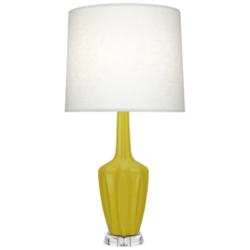 Emma 30" High Citron And Polished Nickel Lucite Accent Lamp