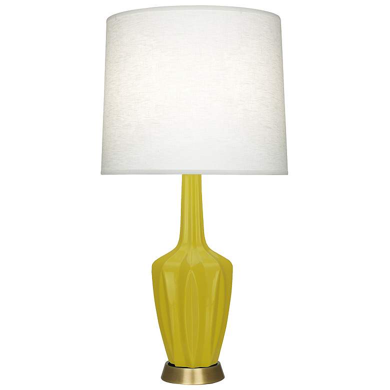 Image 1 Emma 30" High Citron And Warm Brass Accent Lamp